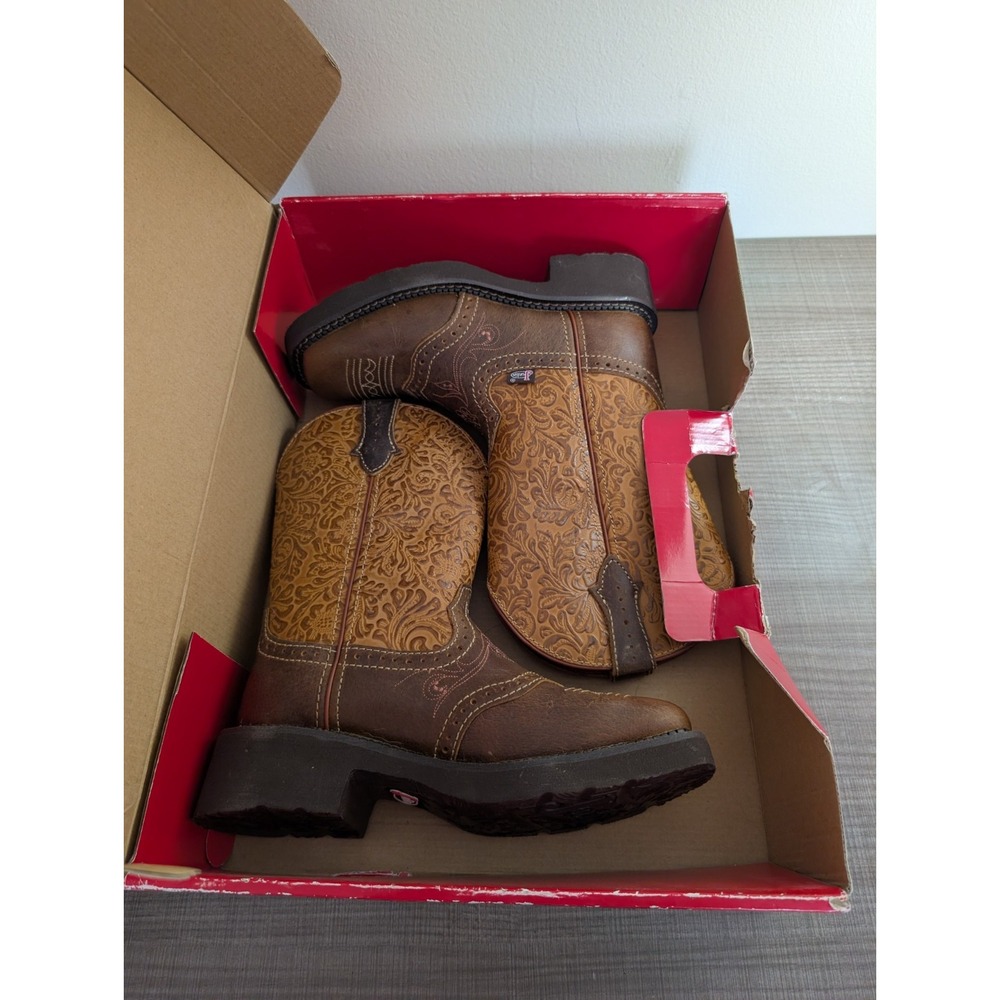 Justin Women's Starlina Western Boot Broad Square Toe - GY9530 6.5 B US - Picture 2 of 11